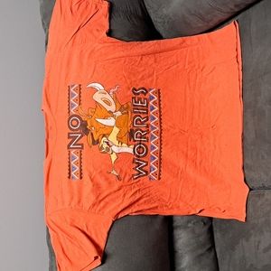 Disney Lion King  "No Worries" XL Short Sleeve Tshirt